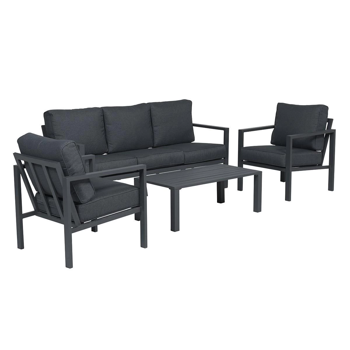 Garden Impressions Durban Loungeset 4-delig - Zwart - Afbeelding 5