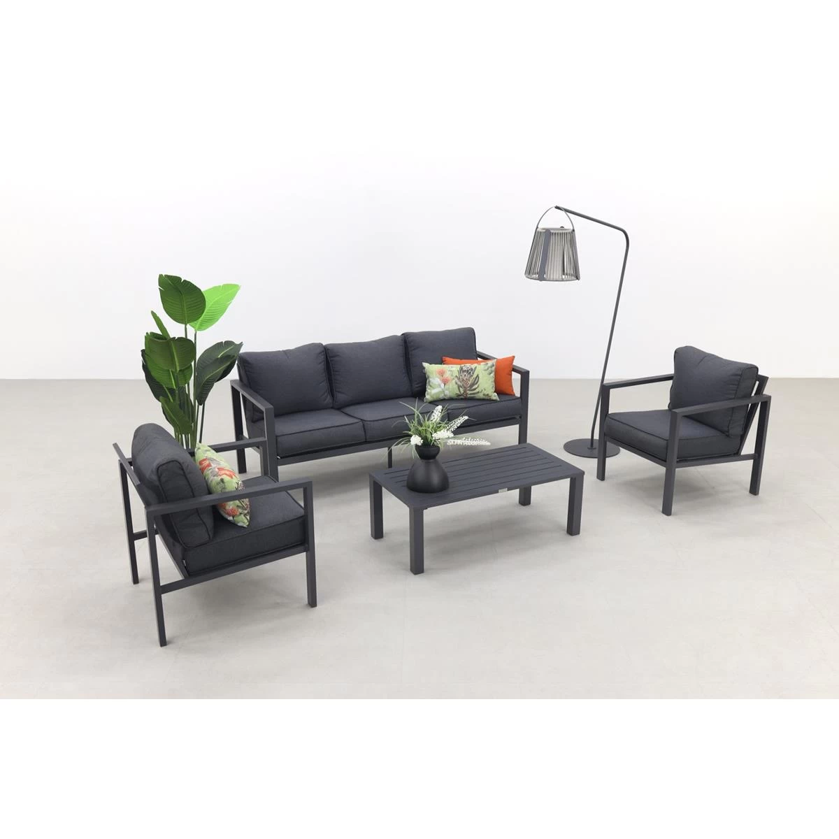 Garden Impressions Durban Loungeset 4-delig - Zwart - Afbeelding 8