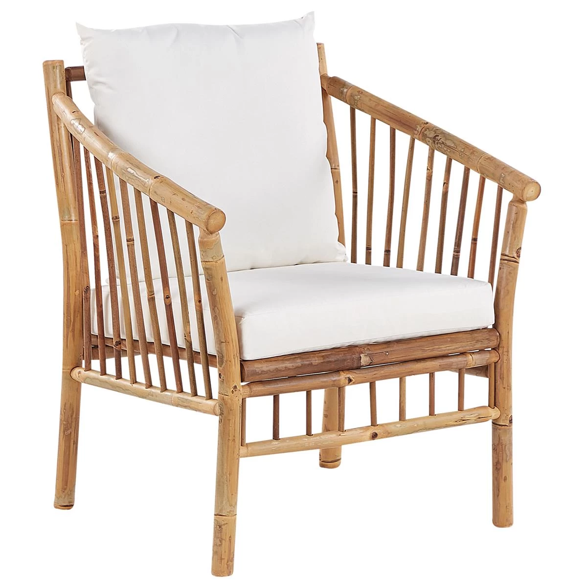 Beliani - MAGGIORE - Loungeset Voor 4 - Lichte Houtkleur - Bamboehout - Afbeelding 9