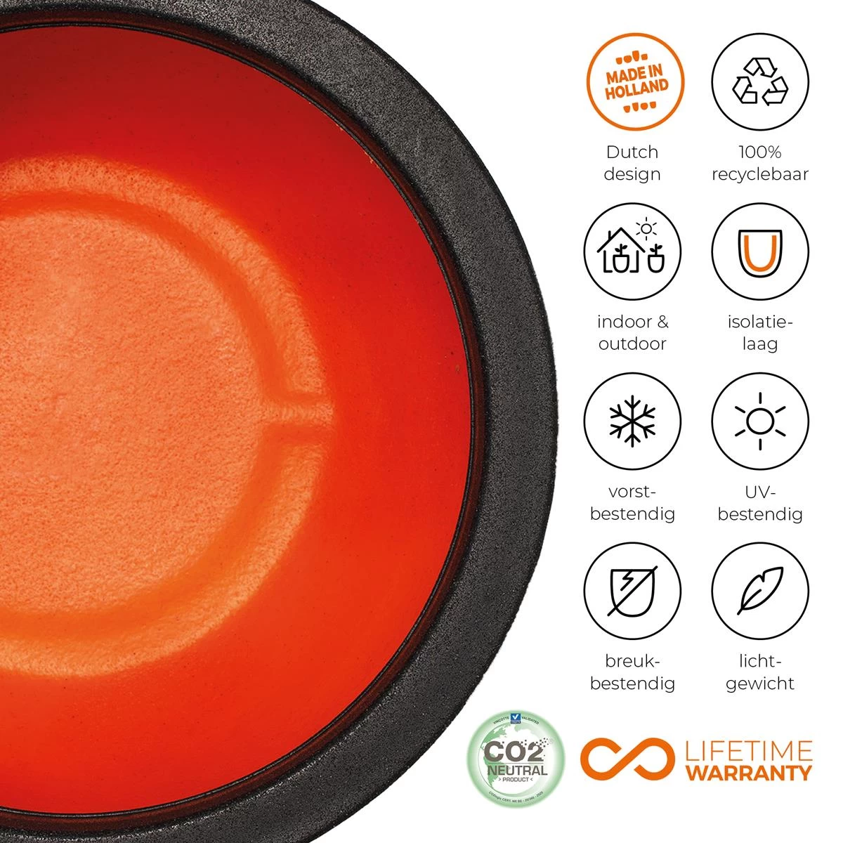 Capi Europe Nature Rib Vaas Rond Bloempot 62 Cm - Afbeelding 5