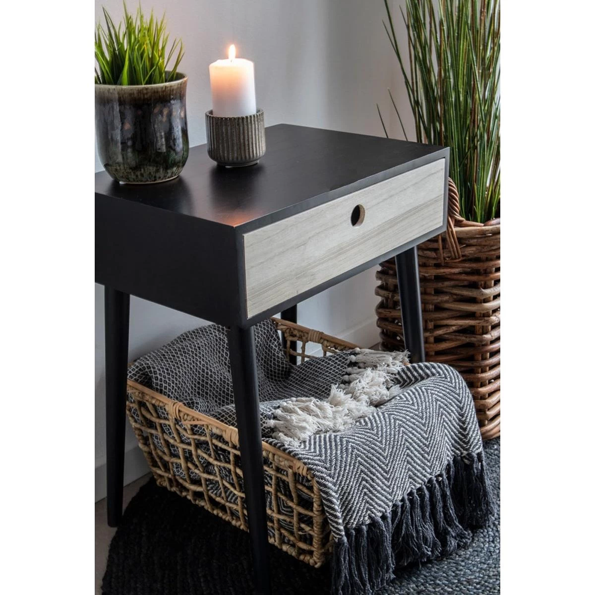 Artichok Elise Houten Nachtkastje Zwart - Afbeelding 2