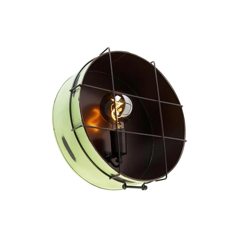 QAZQA Industriƫle Plafondlamp Groen 35 Cm - Barril - Afbeelding 4