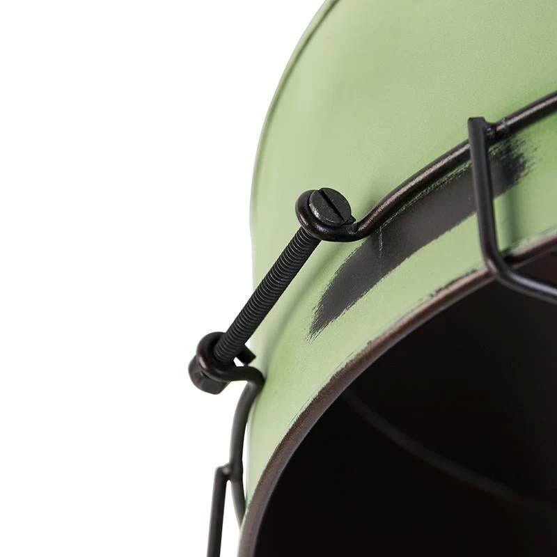 QAZQA Industriƫle Plafondlamp Groen 35 Cm - Barril - Afbeelding 8