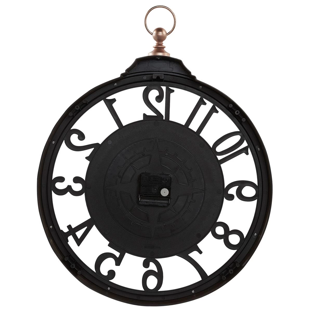 Beliani - ALLOZA - Wandklok - Zwart - Synthetisch Materiaal - Afbeelding 3