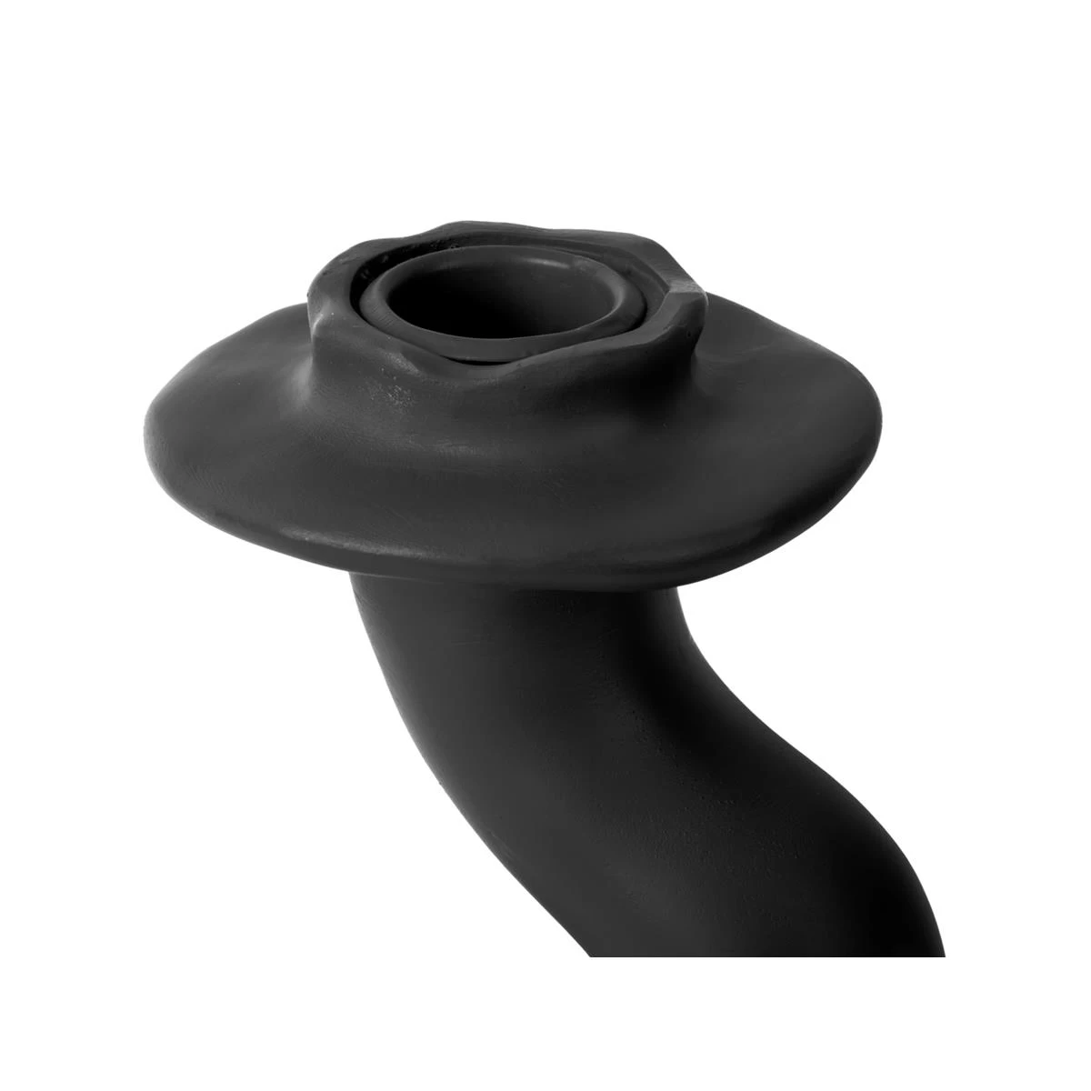 Present Time - Candleholder Organic Swirl Large Polyresin Black - Afbeelding 3