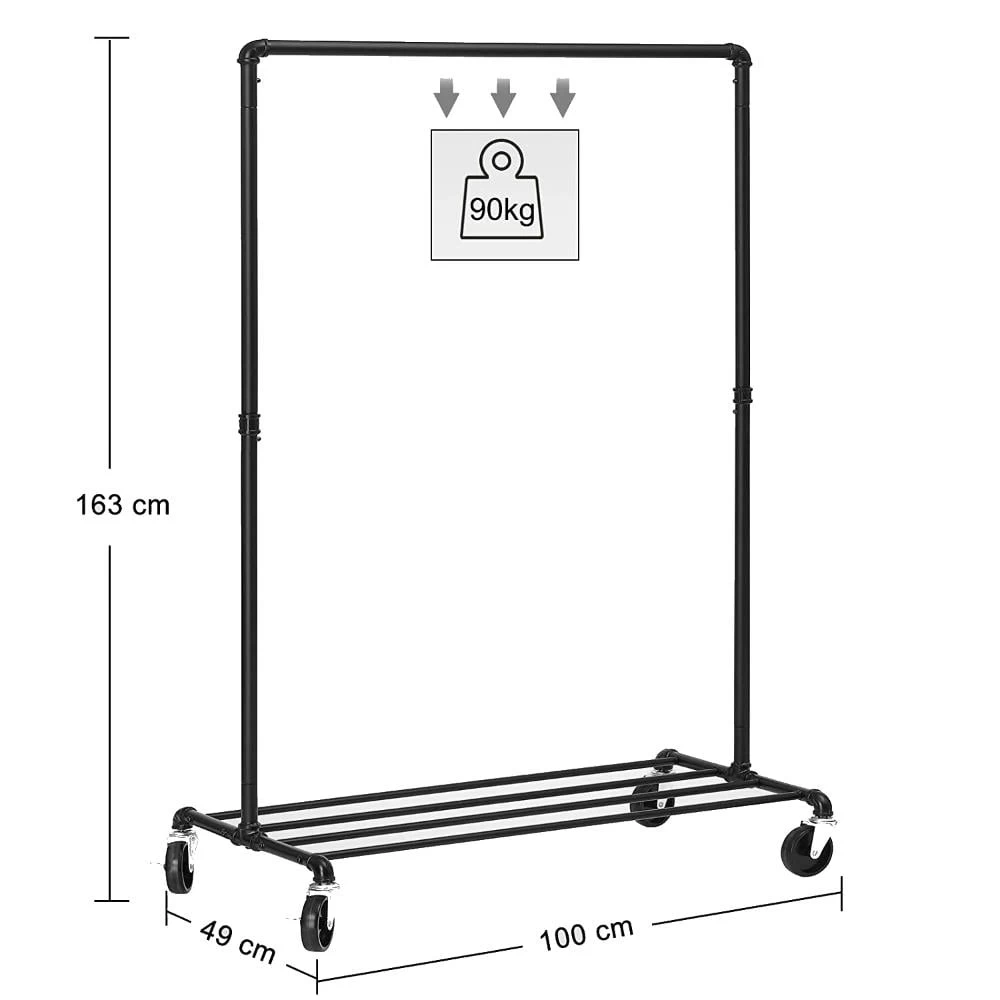 ACAZA Kledingrek Zwart - Afbeelding 6
