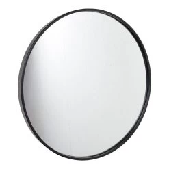 Fragix Boston Wandspiegel Rond - Zwart - Metaal - Ø45cm - Industrieel