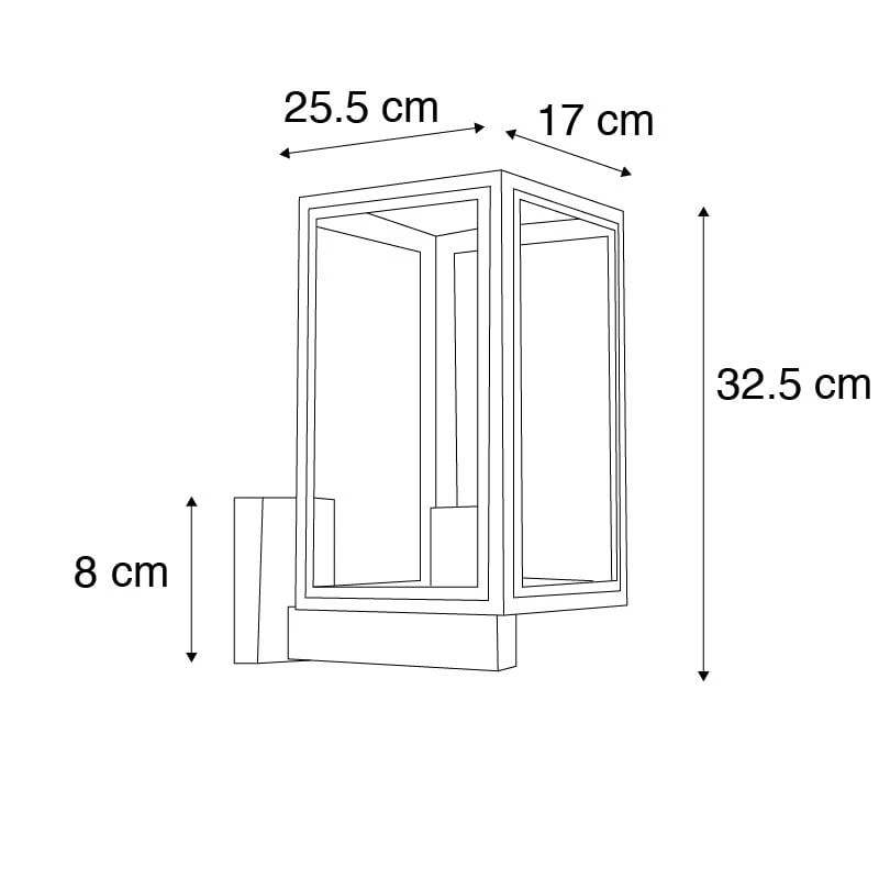 QAZQA Industriƫle Buitenwandlamp Grijs IP44 - Sutton Up - Afbeelding 6