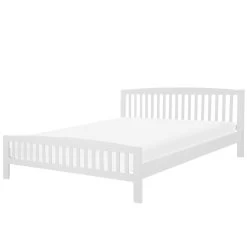 Beliani - CASTRES - Tweepersoonsbed - Wit - 180 X 200 Cm - Dennenhout