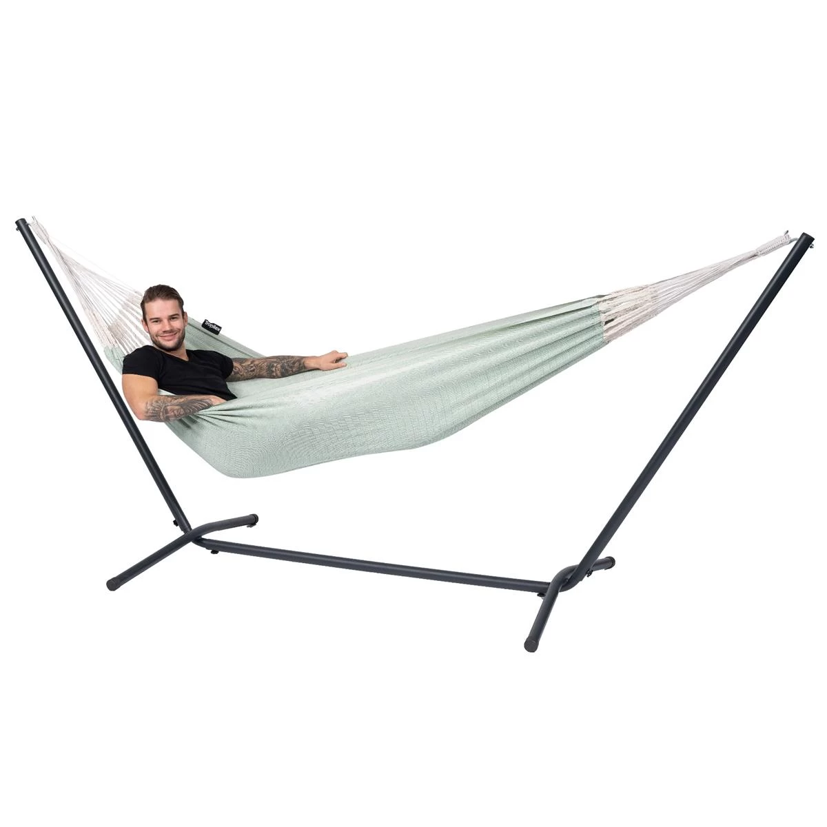 Tropilex® Hangmat Met Standaard Eénpersoons Easy & Natural Green Groen - Afbeelding 4