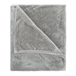 QUVIO Plaid 200 X 230 Cm - Fleece - Grijs
