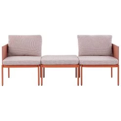 Beliani - TERRACINA - Loungeset Voor 2 - Oranje - Aluminium