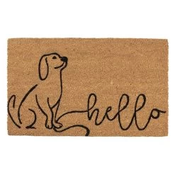 Clayre & Eef Deurmat 75x45 Cm Bruin Zwart Kokosvezel Rubber Rechthoek