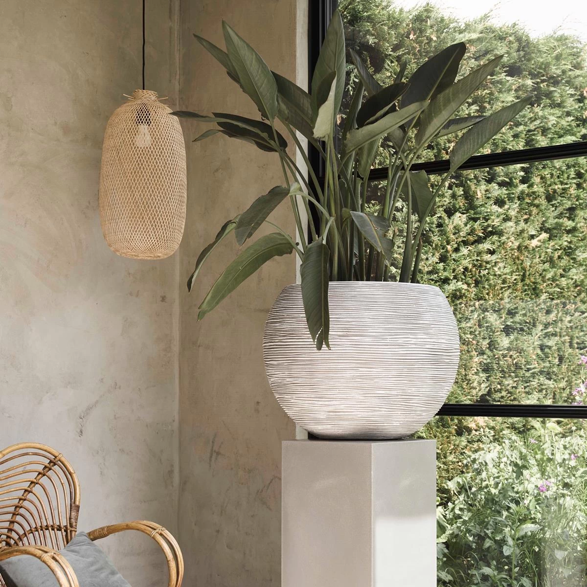 Capi Europe Nature Rib Vaas Rond Bloempot 62 Cm - Afbeelding 2