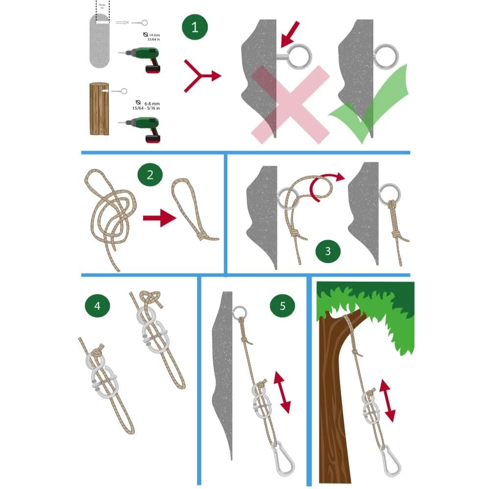 Tropilex® Hangmatbevestiging Complete Black Zwart - Afbeelding 8