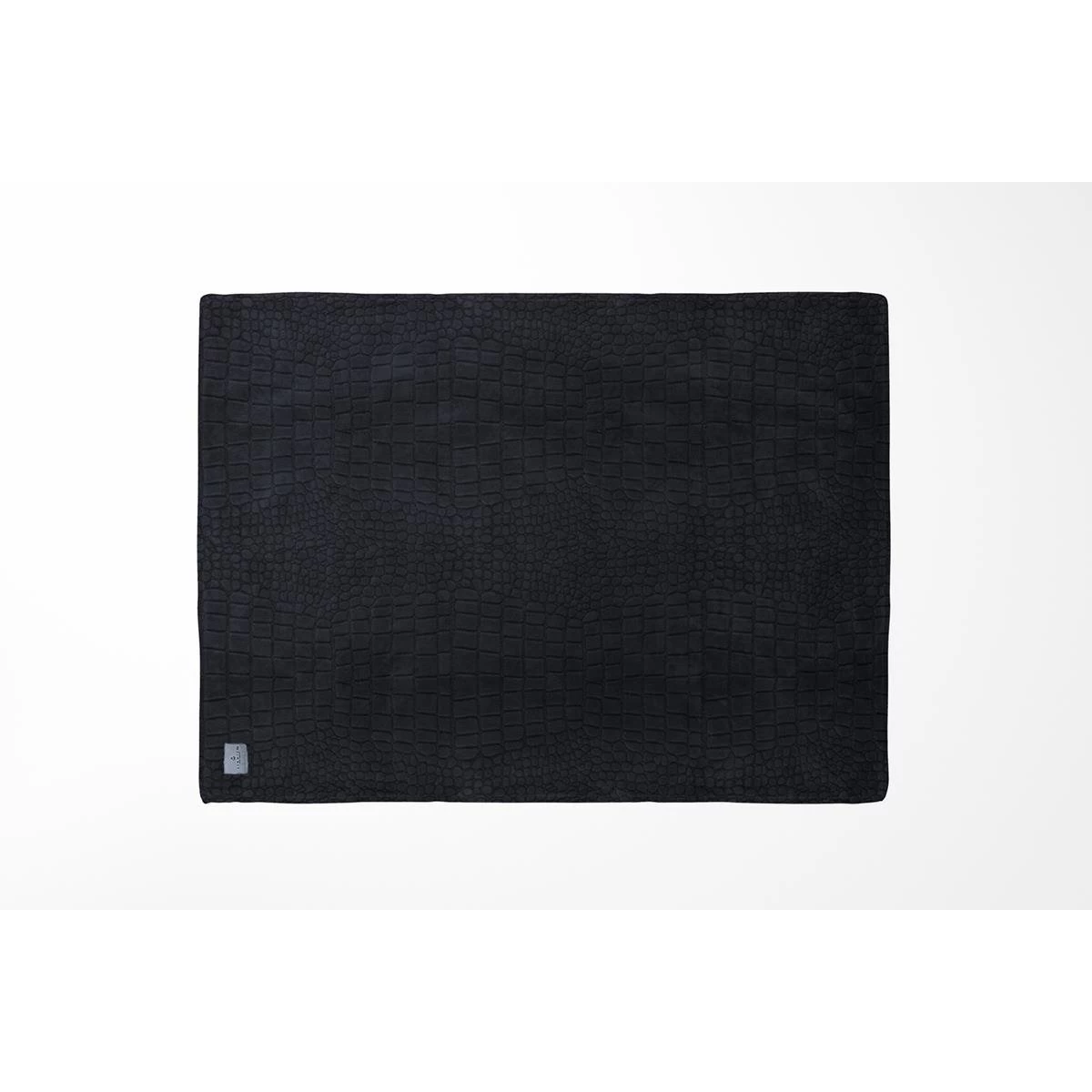 LINNICK Flanel Fleece Deken Croco - Zwart - 140x200cm - Afbeelding 2