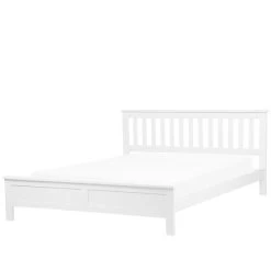 Beliani - MAYENNE - Tweepersoonsbed - Wit - 180 X 200 Cm - Dennenhout