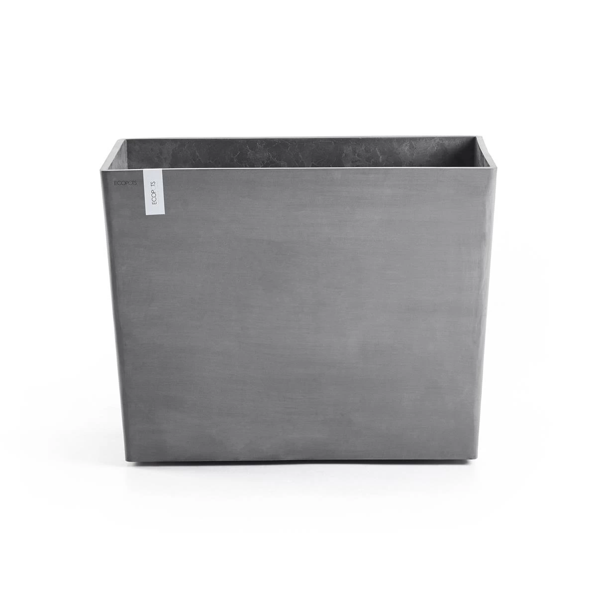 Ecopots Paris Bloempot Met Wielen B 85 X D 40 Cm - Grijs