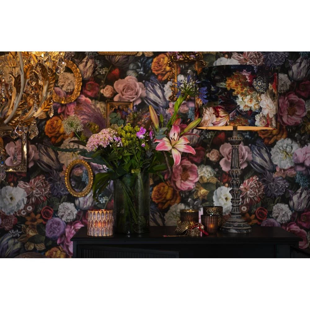 Clayre & Eef Windlicht Ø 15x25 Cm Groen Glas Rond Kaarsenhouder - Afbeelding 2