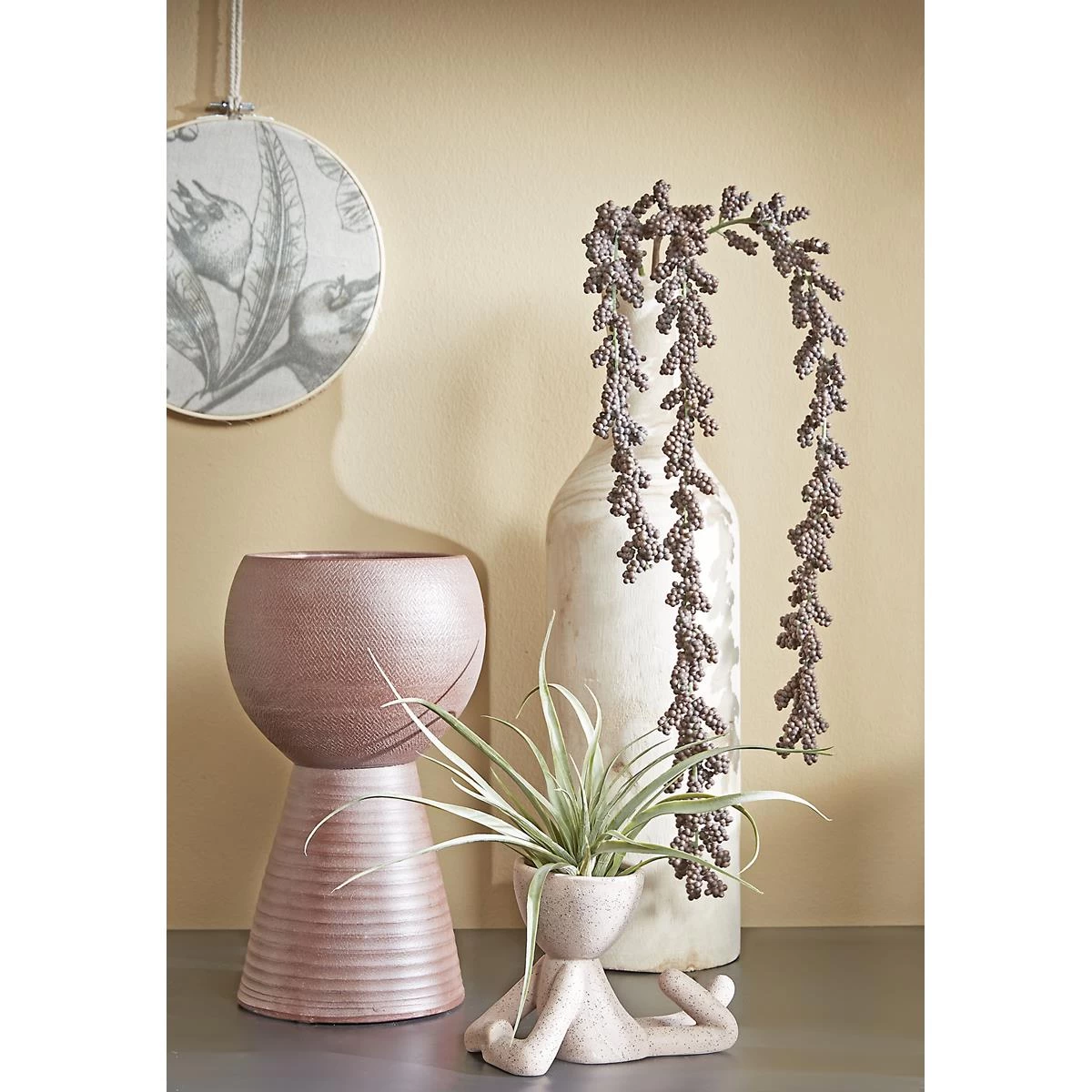 Mica Decorations Pia Vaas - H47 X Ø13 Cm - Paulownia Hout - Lichtbruin - Afbeelding 7