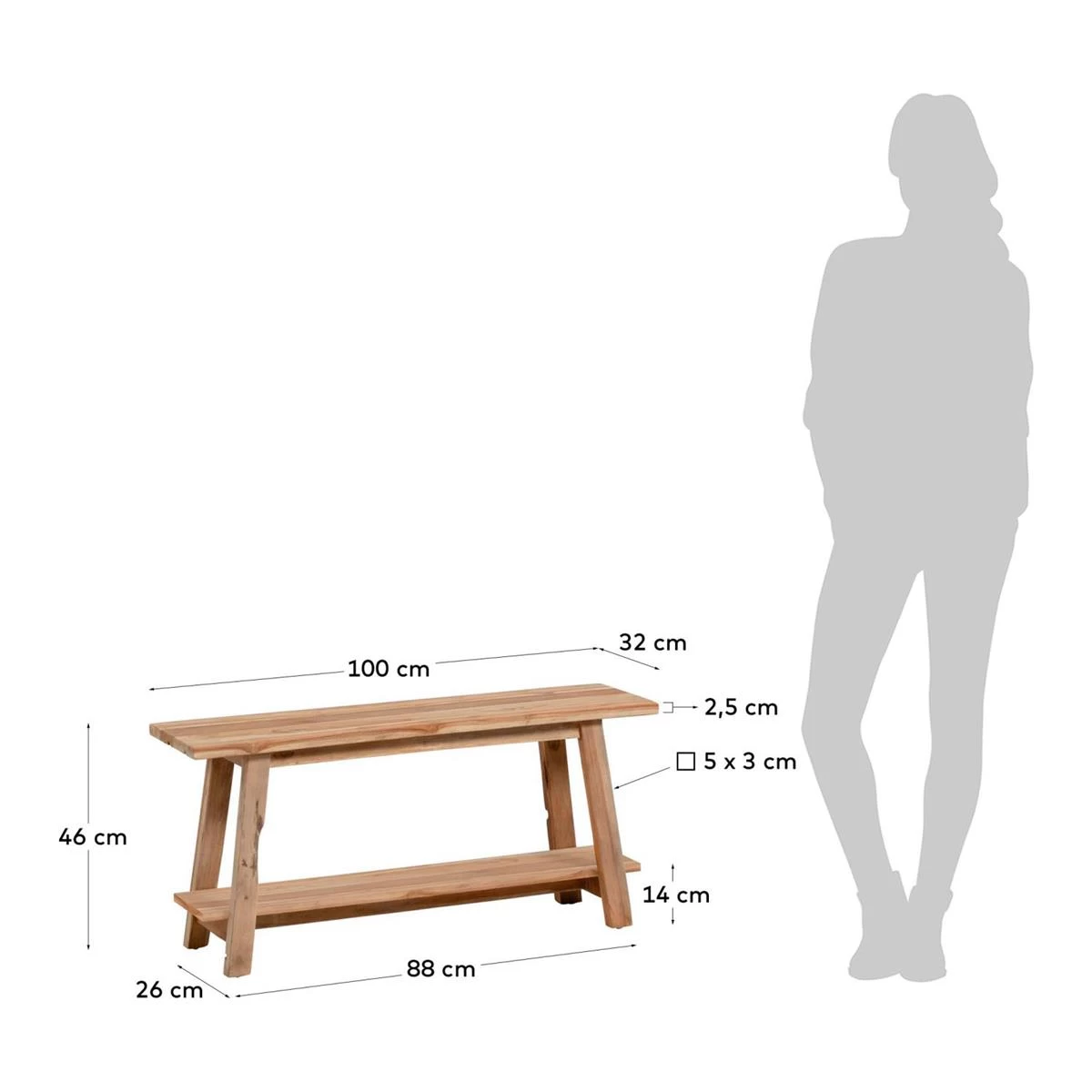 Kave Home Safara Tuinbankje - 100 Cm - Afbeelding 13