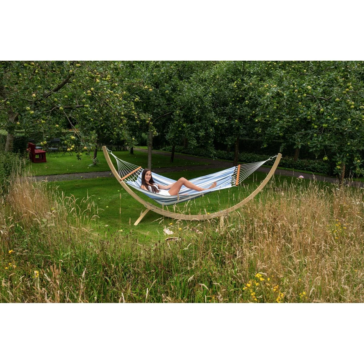 Tropilex® Hangmat Eénpersoons Curaçao Air Blauw - Afbeelding 6