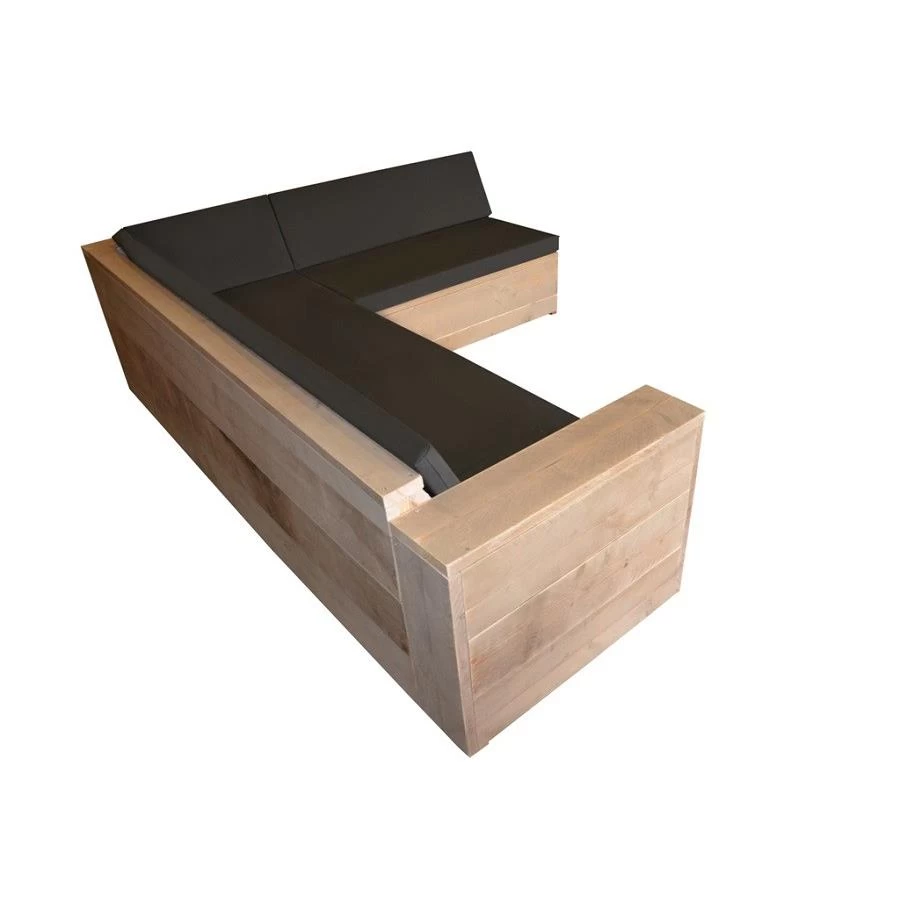 Wood4you Loungeset 1 Steigerhout 210x200 Cm - L-vorm - Incl Kussens - Afbeelding 6
