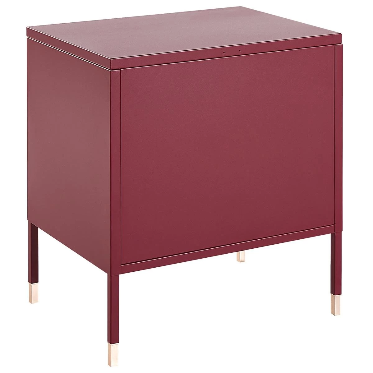 Beliani - OSSETT - Nachtkastje - Rood - Staal - Afbeelding 4