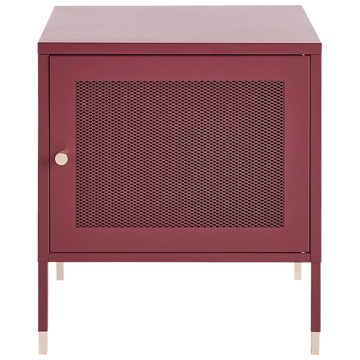 Beliani - OSSETT - Nachtkastje - Rood - Staal - Afbeelding 5