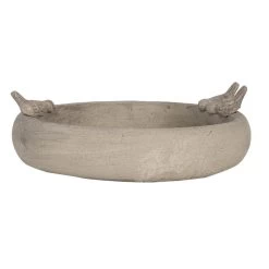 Clayre & Eef Vogelvoederbak 40x36x13 Cm Grijs Steen