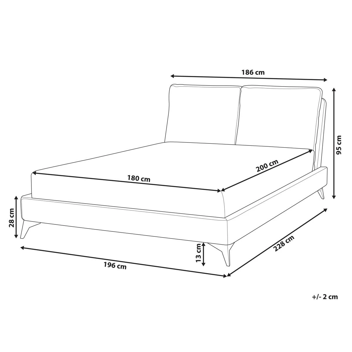 Beliani - MELLE - Tweepersoonsbed - Oranje - 180 X 200 Cm - Fluweel - Afbeelding 11