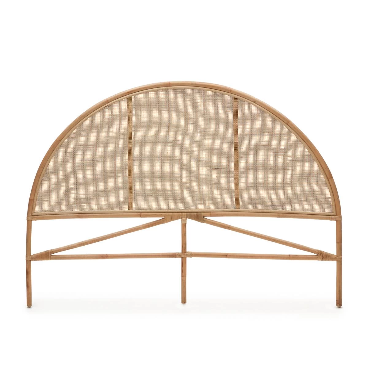 Kave Home - Quiterie Rond Rotan Hoofdeinde Met Natuurlijke Afwerking