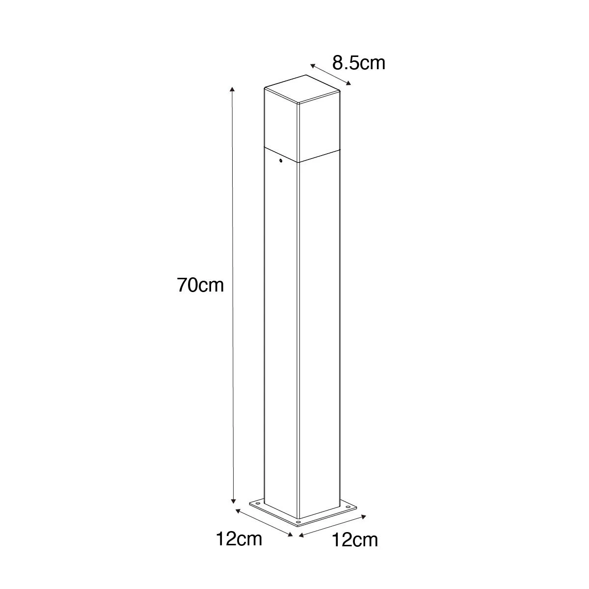 QAZQA Moderne Staande Buitenlamp 70 Cm Donkergrijs IP44 - Denmark - Afbeelding 5