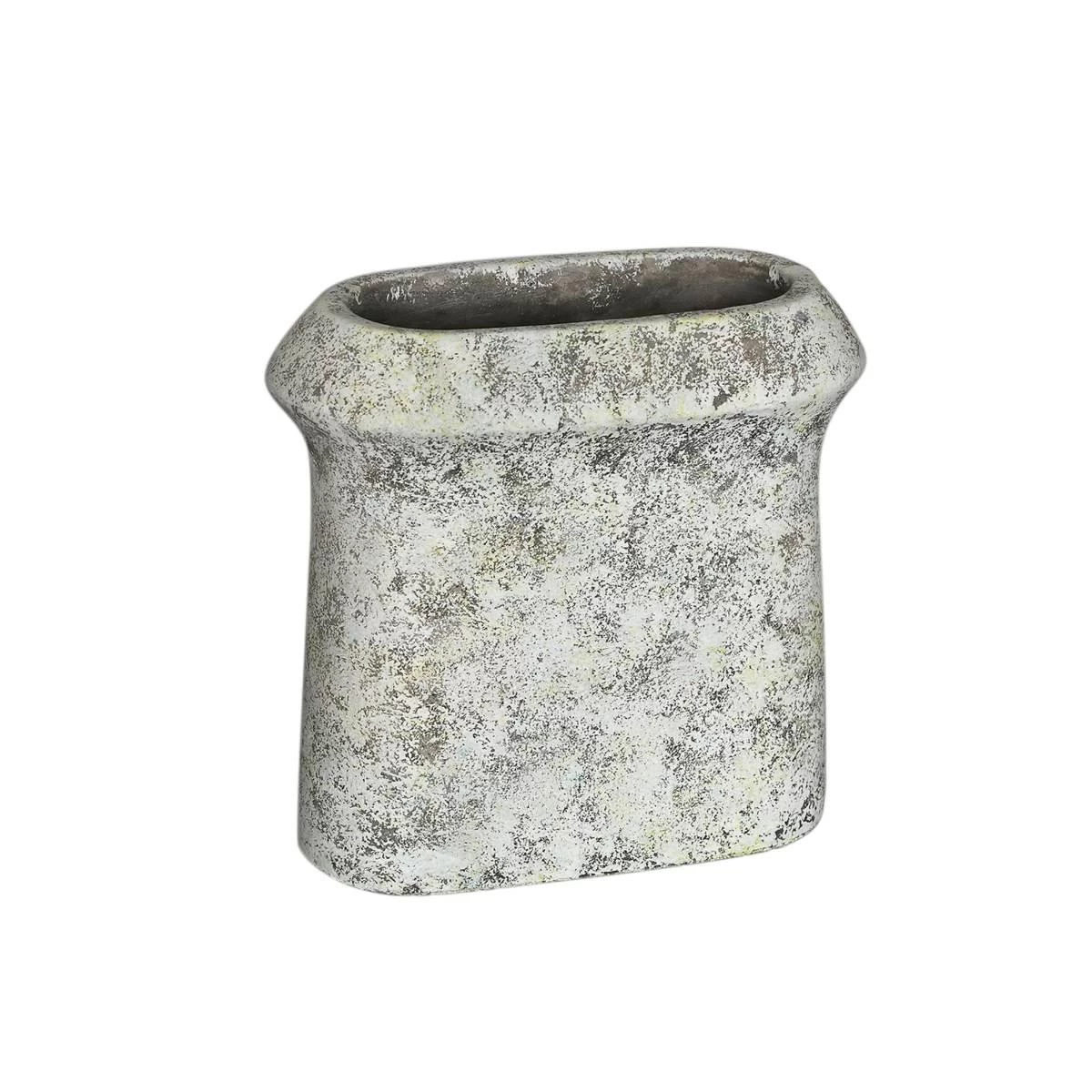 PTMD Nimma Bloempot - 30 X 15 X 28 Cm - Cement - Grijs