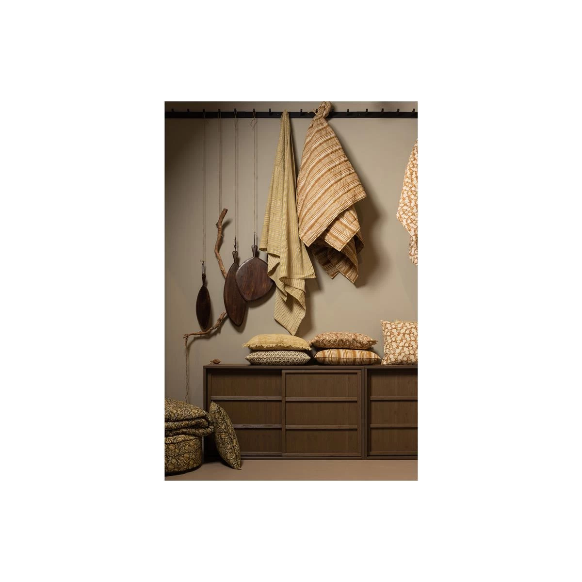 BePureHome Quilt|Plaid Banding - Katoen - Bruin - 220x265x1 - Afbeelding 3