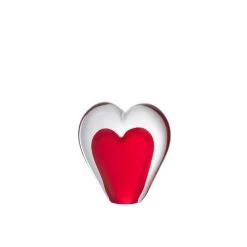 J-Line Presse Papier Hart Staand Glas Rood