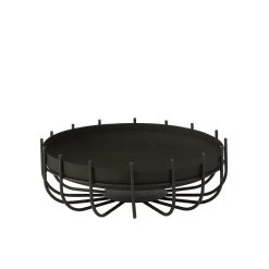 J-Line Vuurkorf Laag Ijzer Zwart Medium