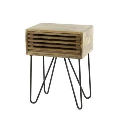 MOOS Teun Nachtkastje Met Lade - Mangohout