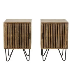 MOOS Teun Nachtkastje Set Van 2 - Mangohout