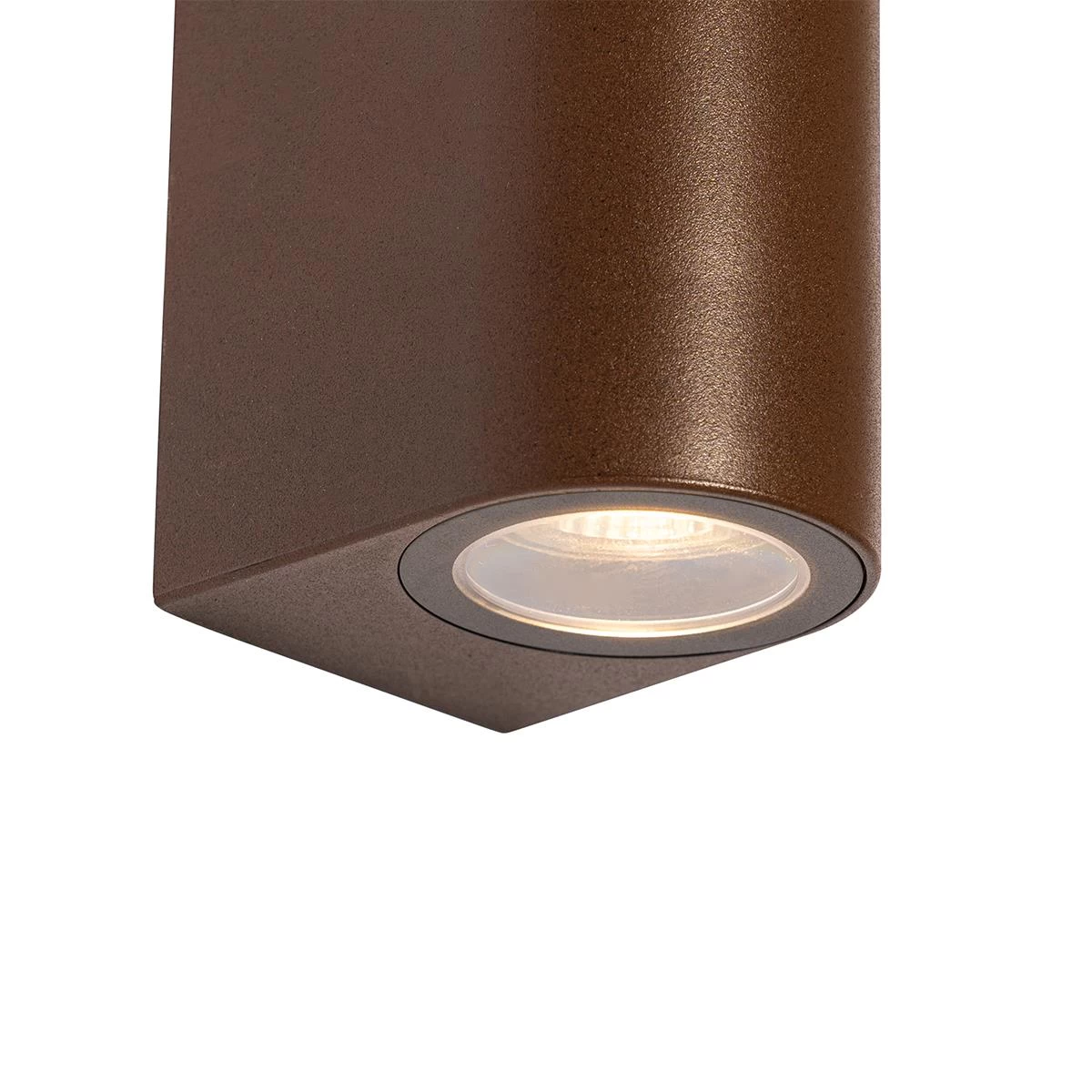 QAZQA Buiten Wandlamp Roestbruin Kunststof Ovaal 2-lichts - Baleno - Afbeelding 4