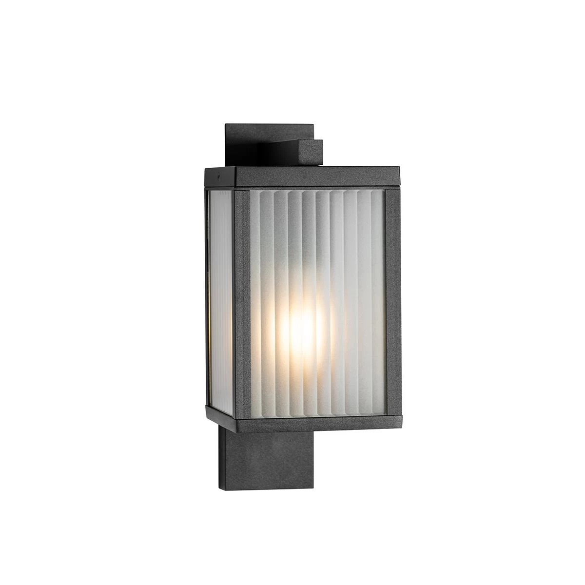 QAZQA Buiten Wandlantaarn Zwart Met Ribbel Glas IP44 - Charlois - Afbeelding 9