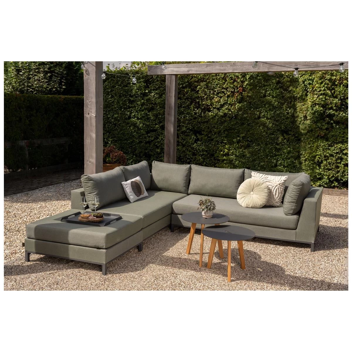 Exotan Loungeset Buiten Capri - Aluminium - Groen - 60x246x262 - Afbeelding 3
