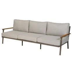 Exotan 3-Zits Tuinbankje Orlando - Aluminium - Champagne - 233x89x75