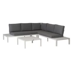Exotan Loungeset La Vida - Aluminium - Wit - 63x245x245