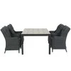 Garden Impressions Marbella Tuinset 5delig D. Grijs -Palmas Tafel