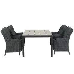 Garden Impressions Marbella Tuinset 5delig D. Grijs -Palmas Tafel
