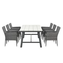 Garden Impressions Jerba Tuinset 7-delig - Moreno Tuintafel 250x100 Cm