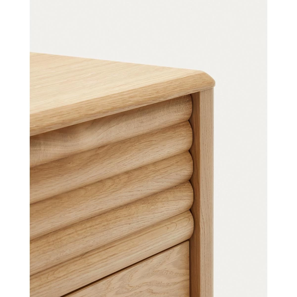 Kave Home - Nachtkastje Lenon 2 Laden In Hout En Eikenfineer 50 X 55 - Afbeelding 7