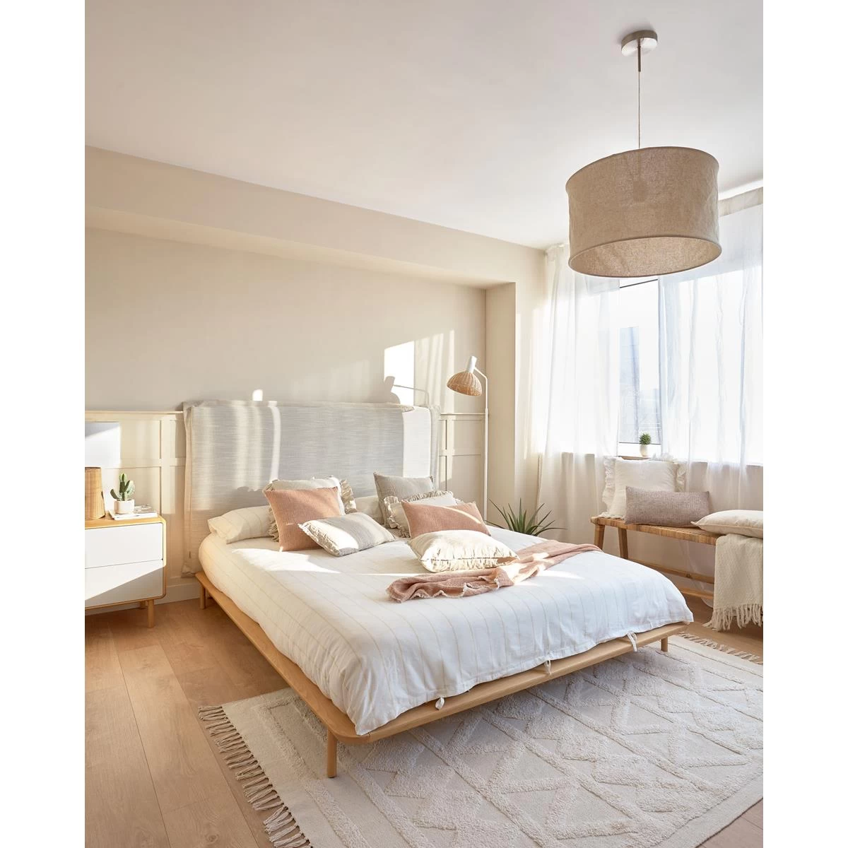 Kave Home - Anielle Bed Van Massief Essenhout Voor Een Matras Van 180 - Afbeelding 8