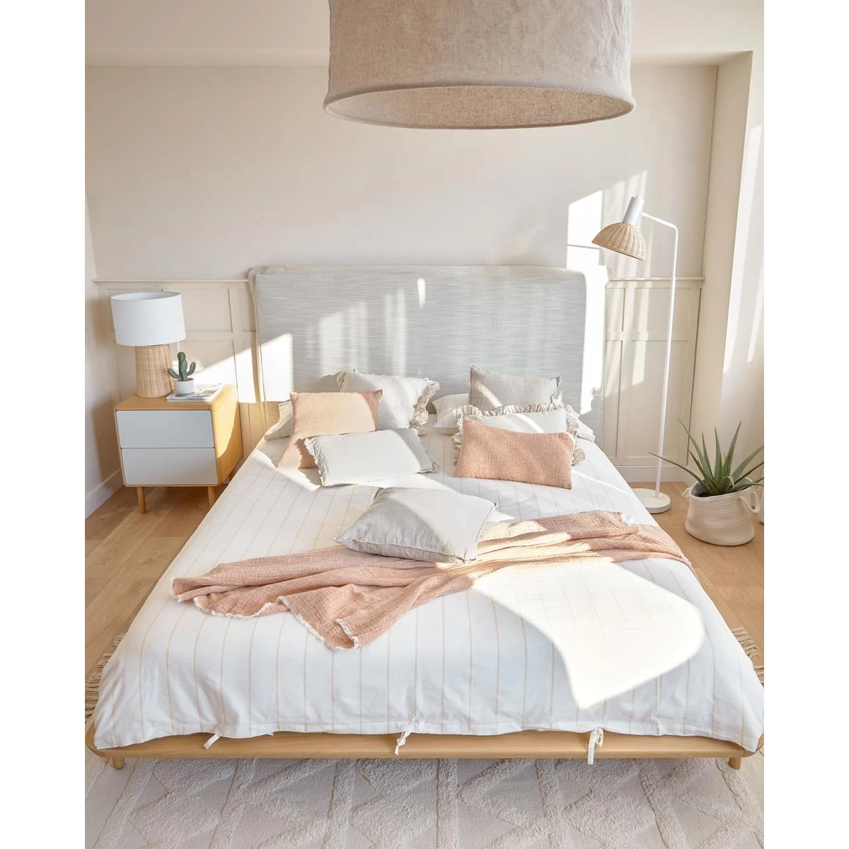 Kave Home - Anielle Bed Van Massief Essenhout Voor Een Matras Van 180 - Afbeelding 10